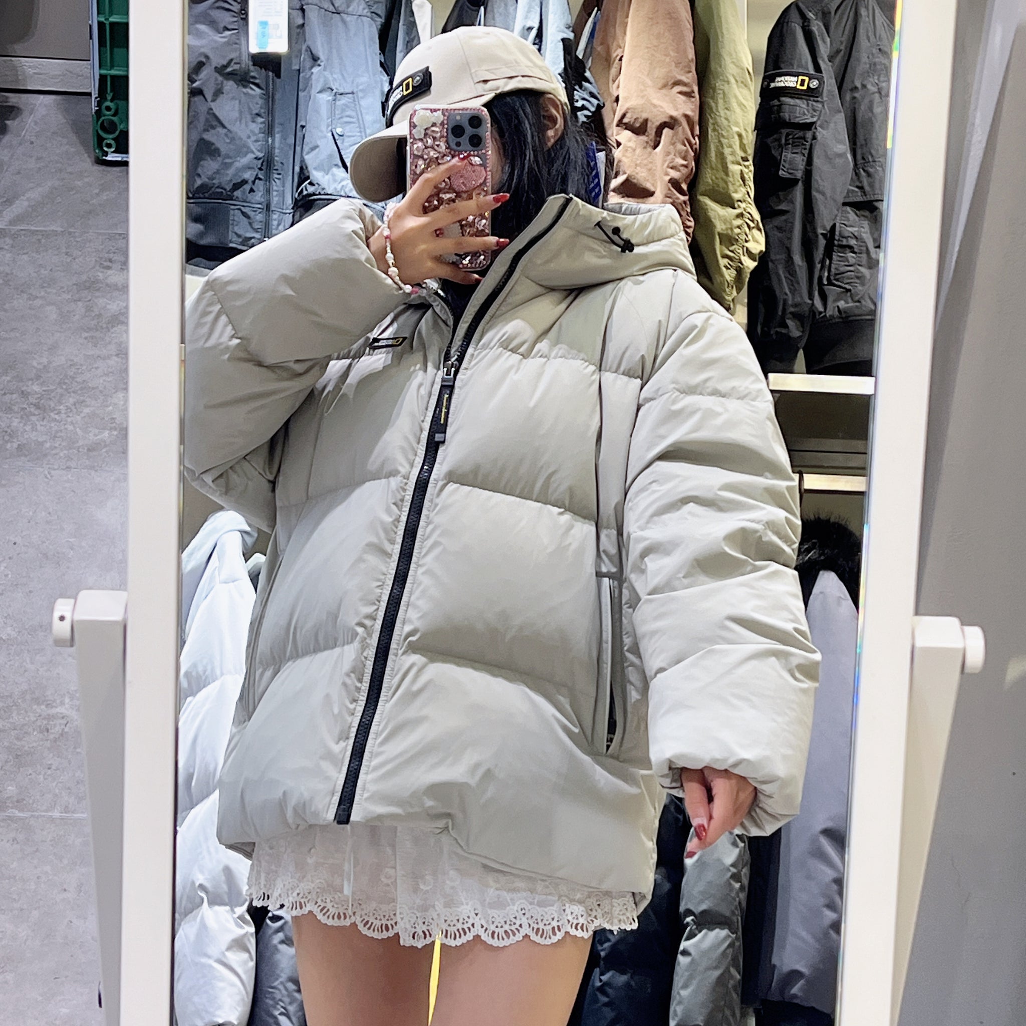 韓國 National Geographic Golden Mall Short Length Goose Hoodie Down Jumper鵝絨【NG819】