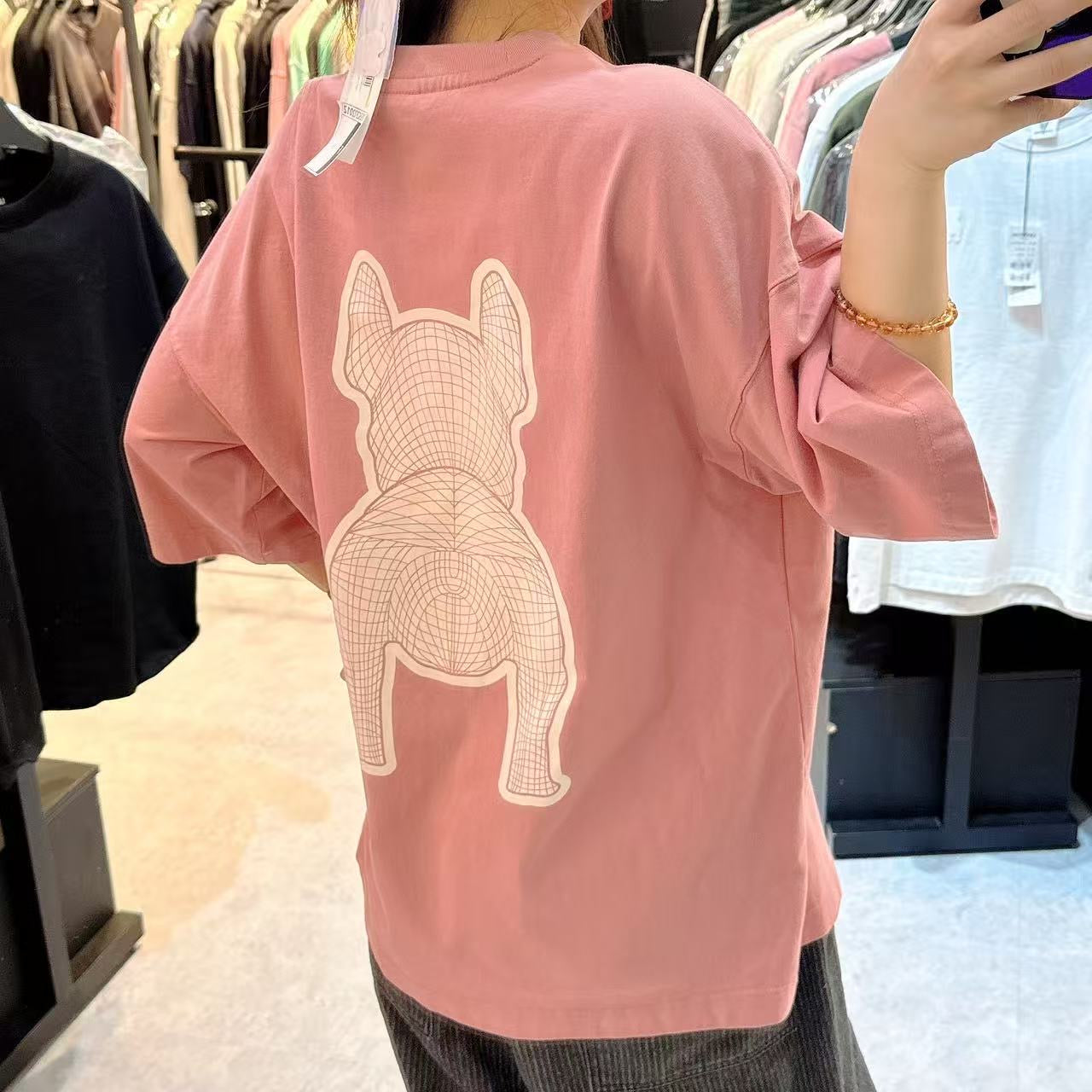 韓國 LifeWork Silk Radok Print Short Sleeve T-Shirt【LW041】