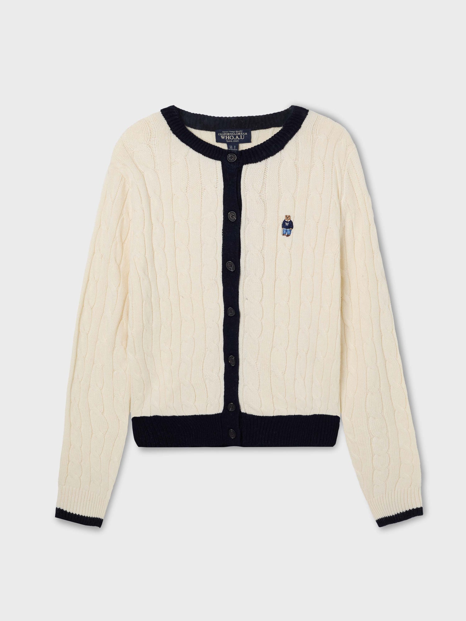 韓國 Who.A.U Steve Cable Cardigan【WA217】