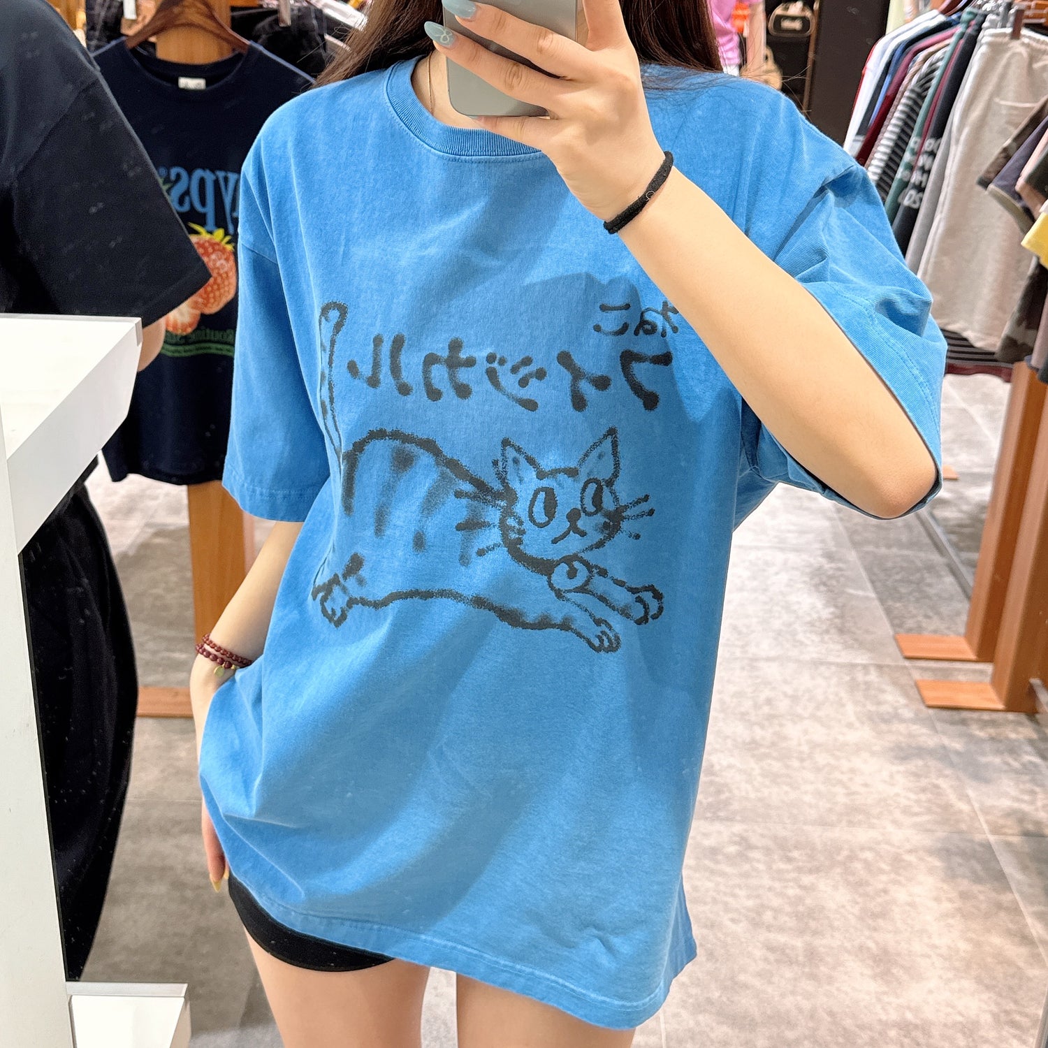 韓國 Phyps Spray Neko Short Sleeve T-shirt【PH021】
