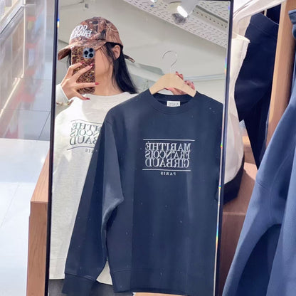 韓國 Marithe Francois Girbaud Classic Logo Embroidery Sweatshirt (Brushed)【MF687】