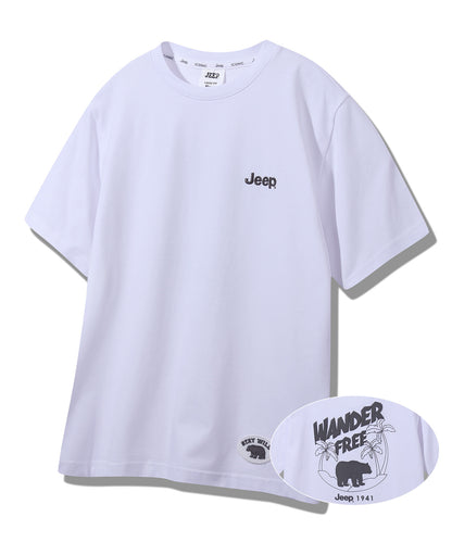 韓國 Jeep Wonderfree Bear Loose Fit T-Shirt【JP041】