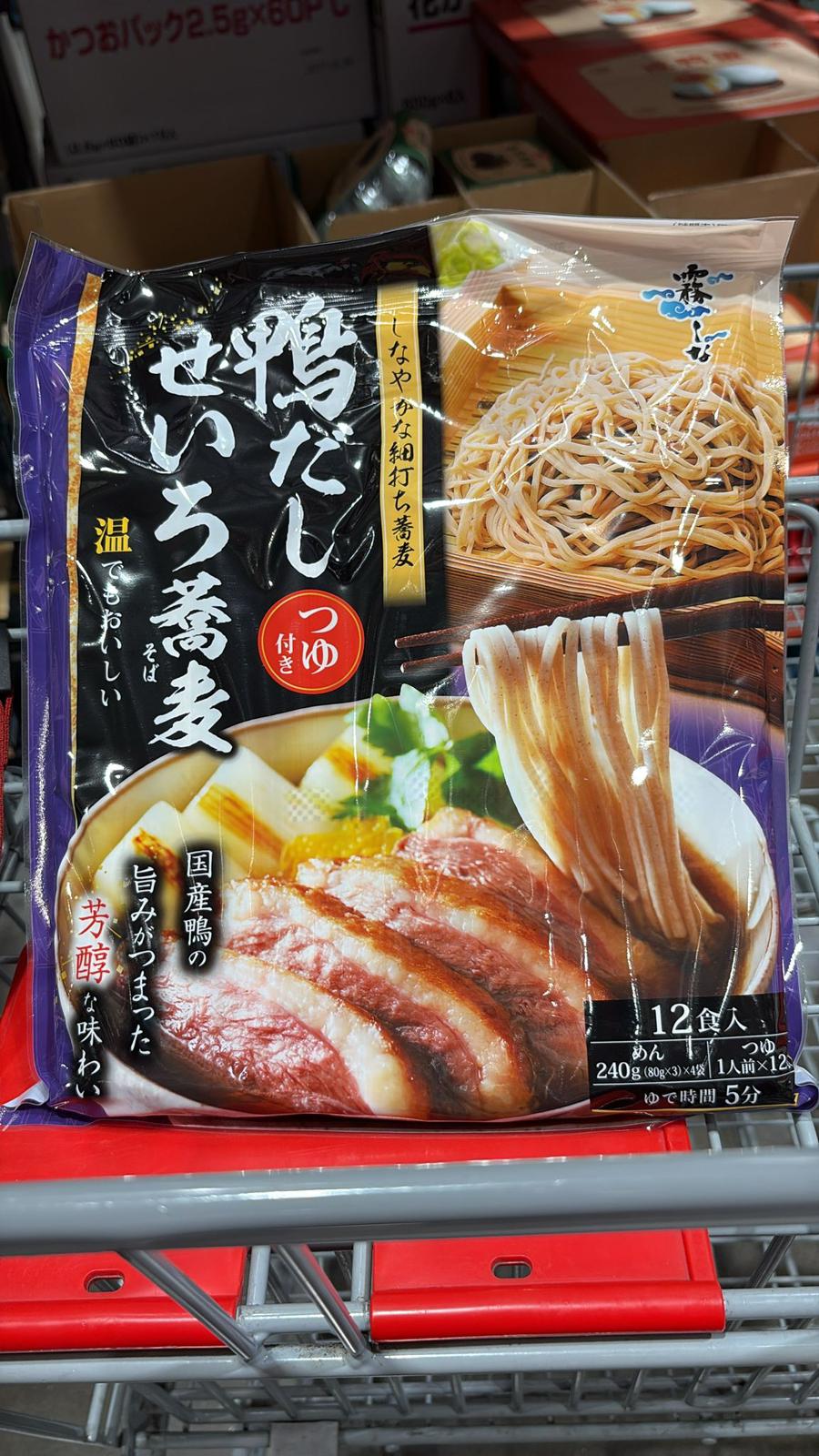 日本Costco 鴨湯蕎麥麵 12餐 240g x 4 包麵條+ 35 g x 12 包湯料 Exp 2026.03.04【CJ177】