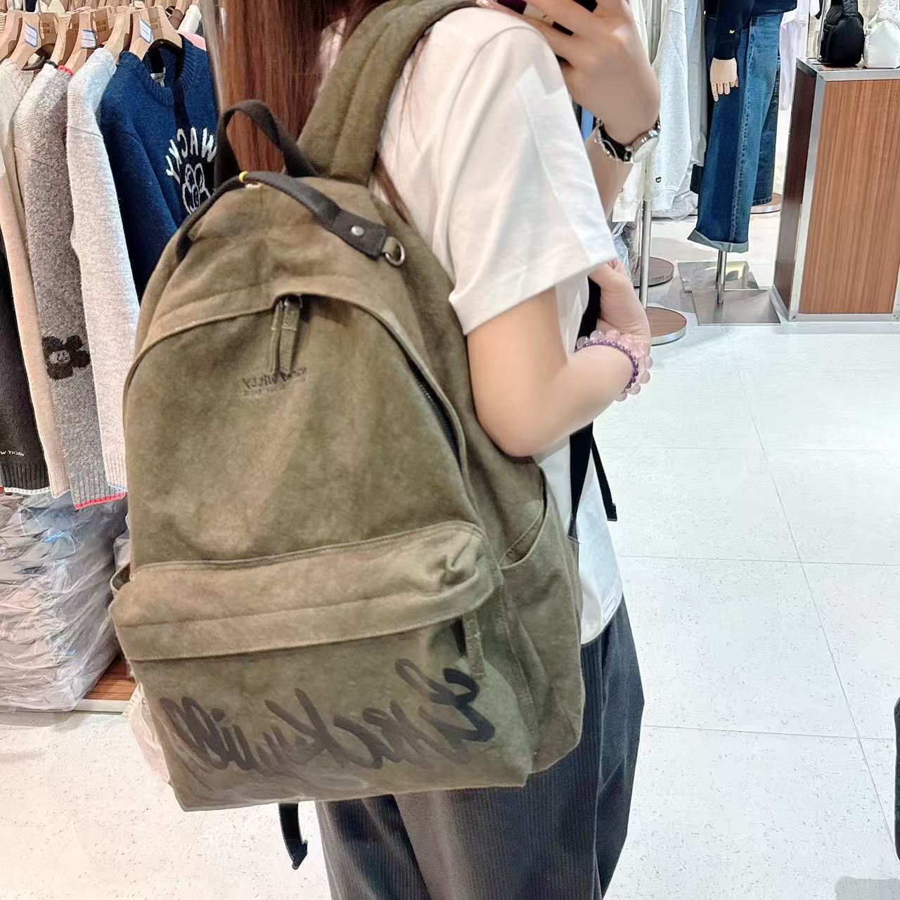 韓國 Wacky Willy Crack Washing Daily Backpack【WW054】