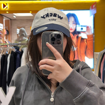 韓國 Wacky Willy Applique color block cap【WW108】