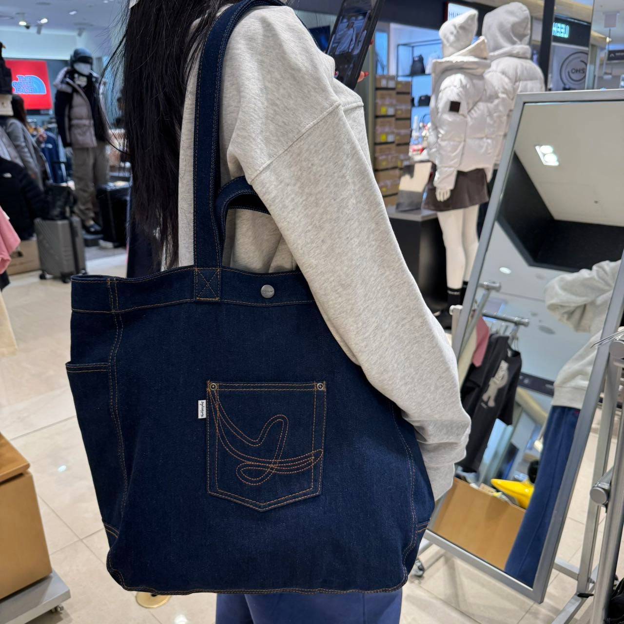 韓國 Mark Gonzales Denim Tote Bag 【MG034】 - STT Mall HK 靚太網購