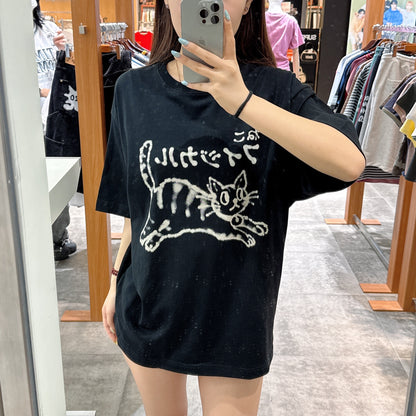 韓國 Phyps Spray Neko Short Sleeve T-shirt【PH021】