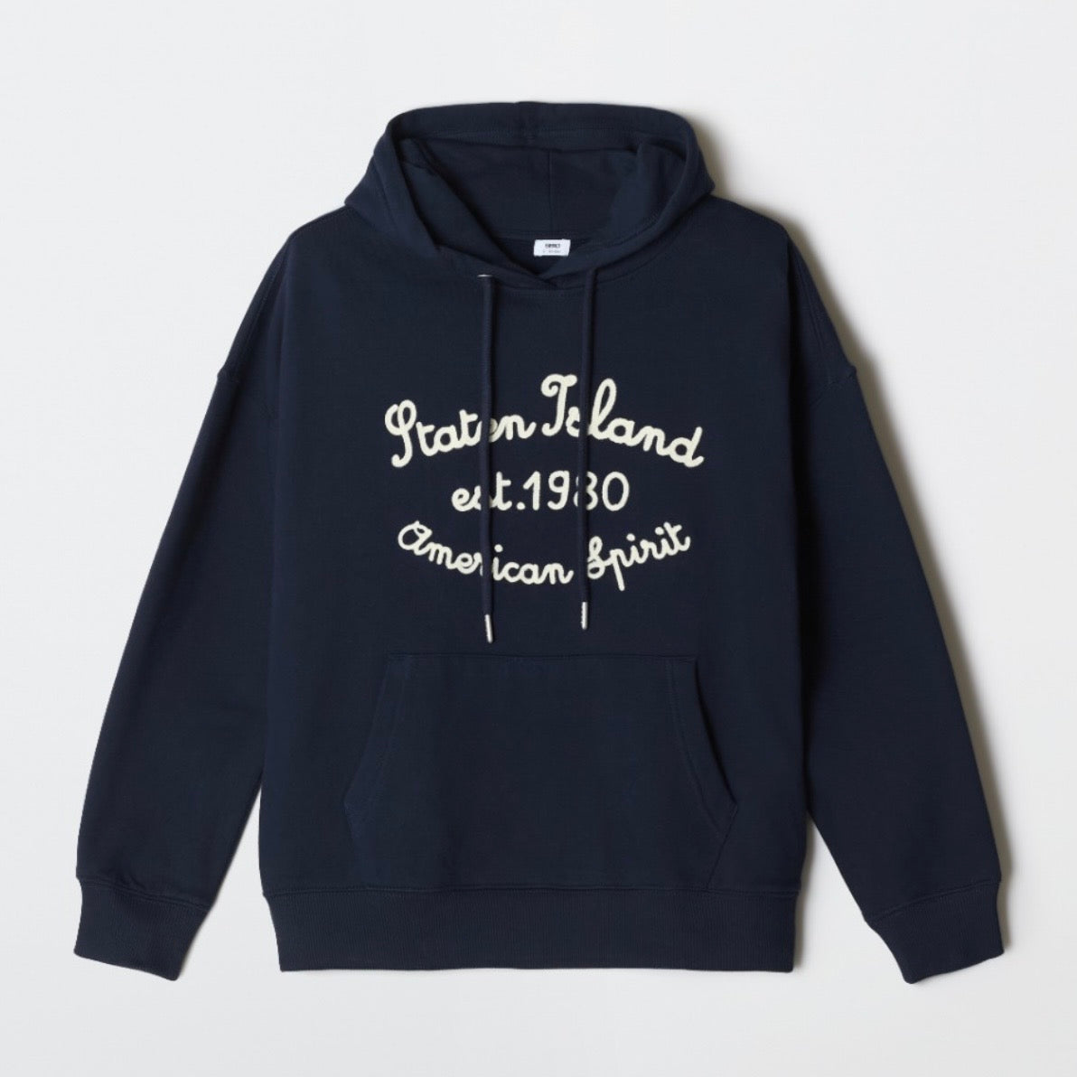 韓國 SPAO STATEN ISLAND Chain Embroidered Hooded Pullover【SP319】