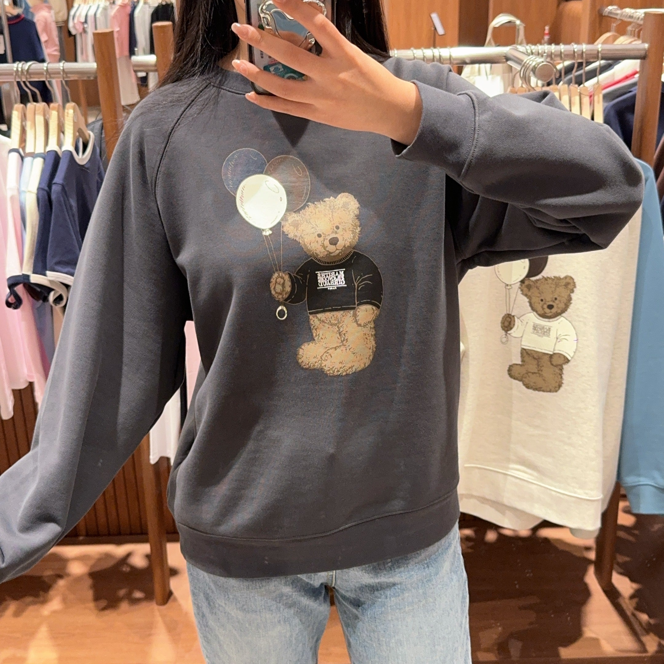 韓國 Marithe Francois Girbaud BALLOON DOODLE BEAR SWEATSHIRT【MF321】