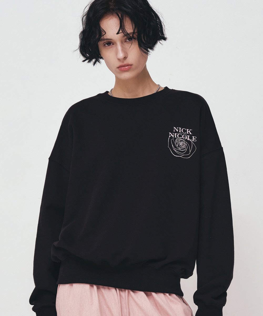 韓國 Nick Nicole Mini Volume Nicole Rose Sweatshirt【NK010】