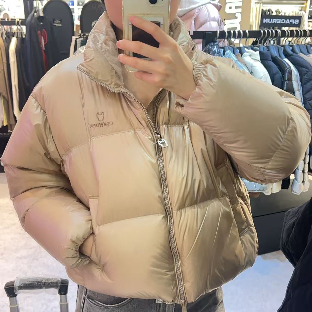 韓國 LifeWork Women's Soft Air High Neck Short Down Jumper (鴨絨)【LW011】