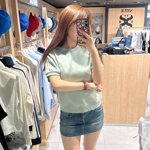 韓國 Satur Lawton Crop Half Sweatshirt【SR128】