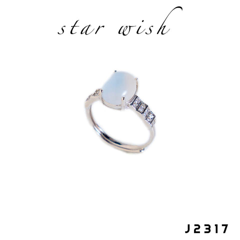 Star Wish S925銀 水沫玉戒指 J2317【SS473】