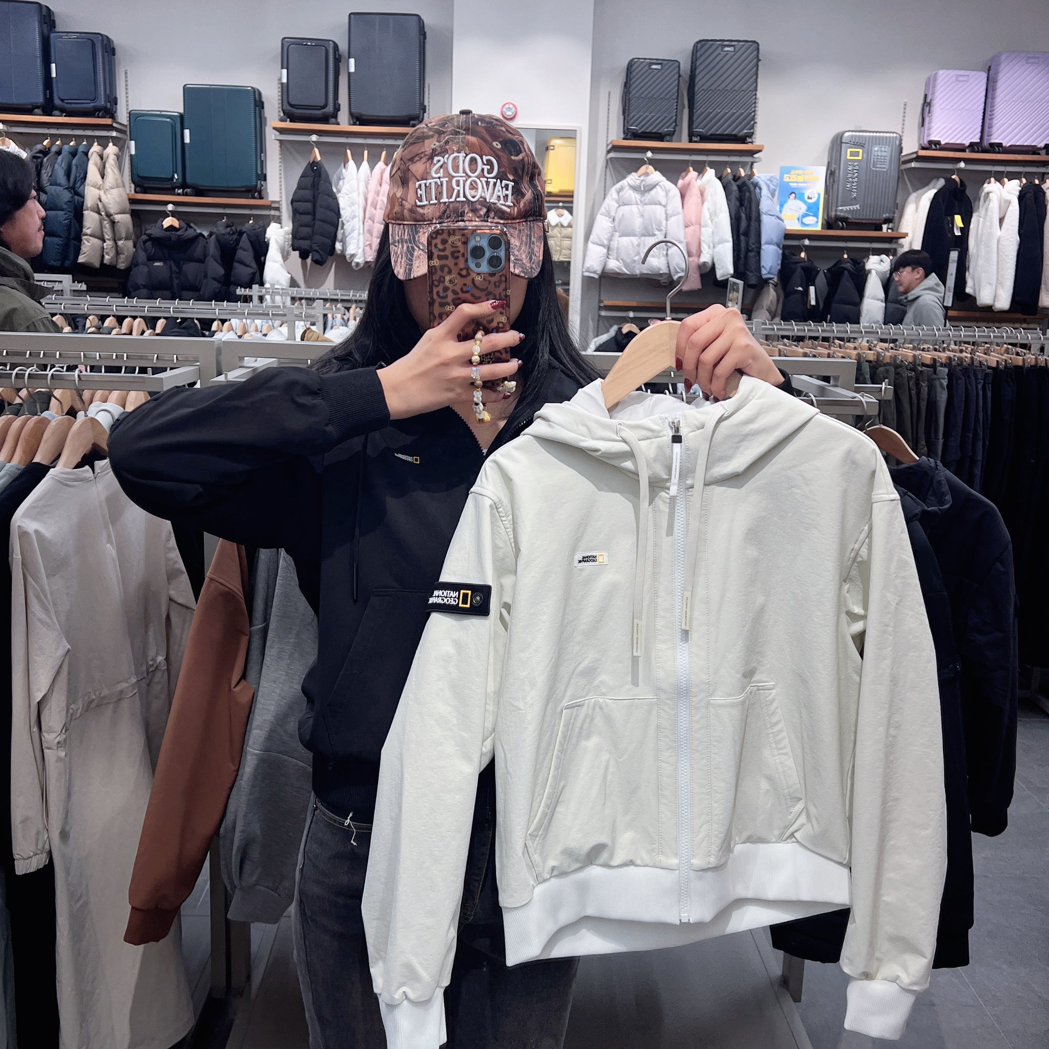 韓國 National Geographic Women's Archelon Double Warm Woven Training Hoodie【NG212】