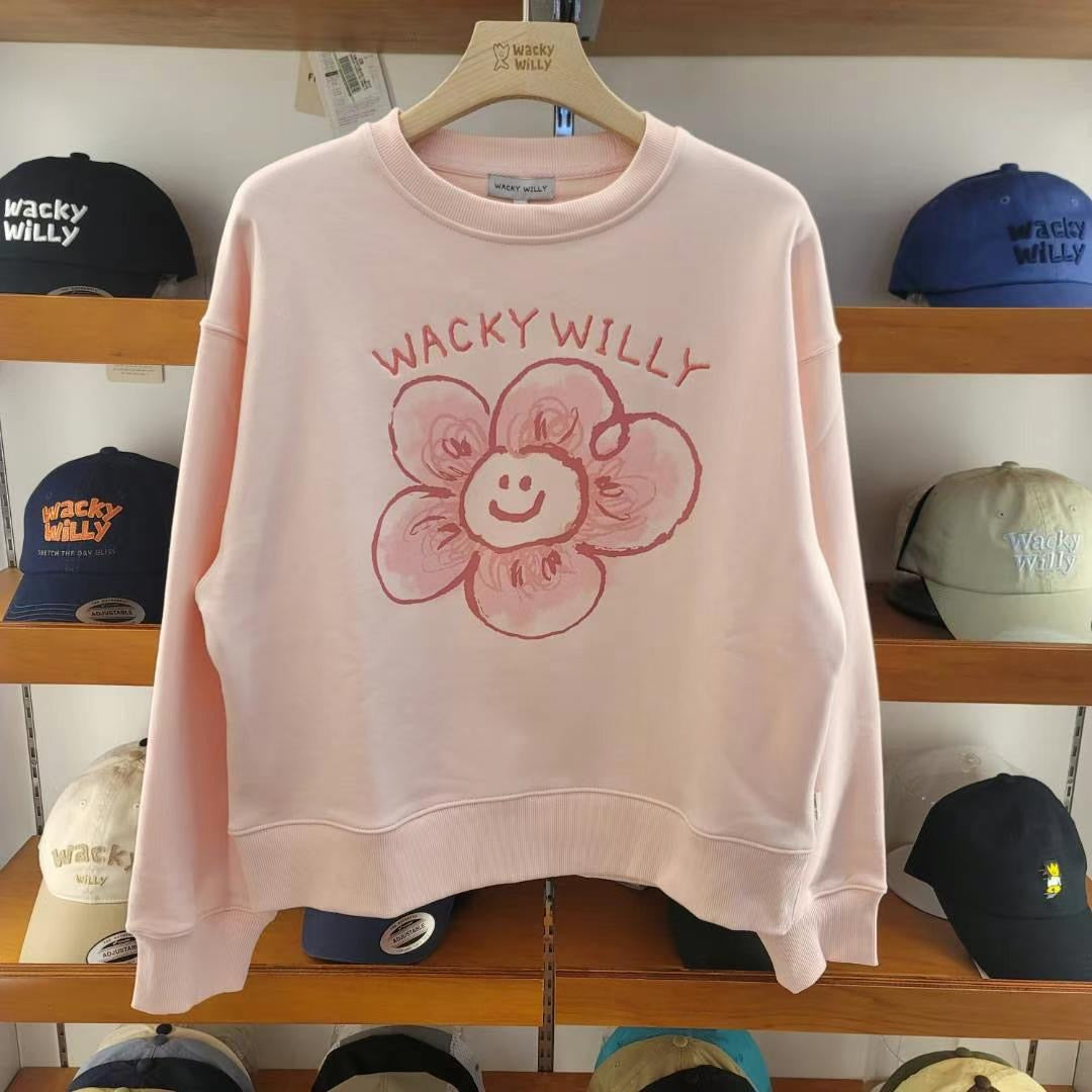 韓國 Wacky Willy Big Flower Graphic Sweater【WW072】