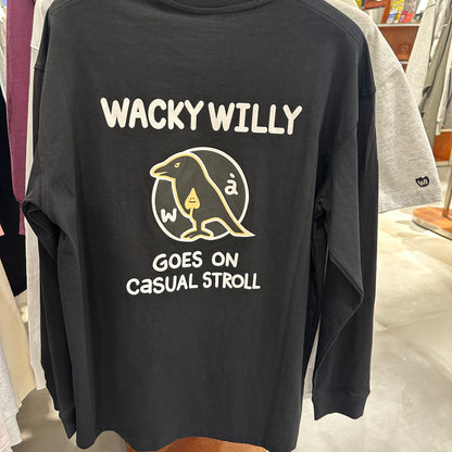 韓國 Wacky Willy Bird Graphic Long Sleeve T-Shirt 【WW122】