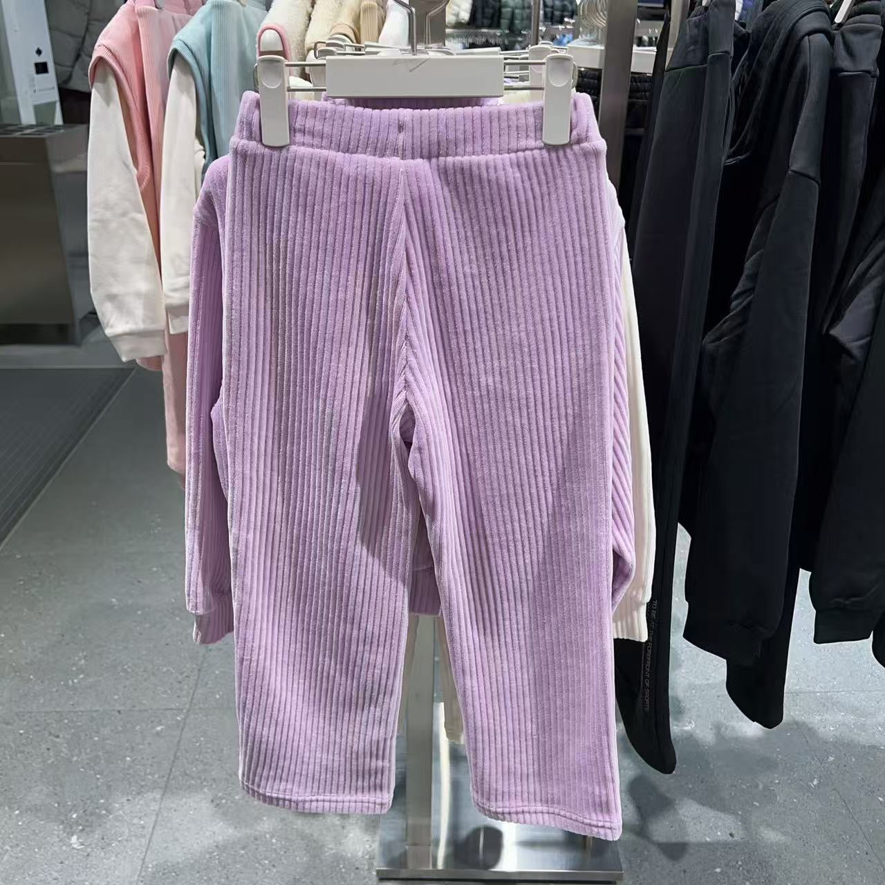 韓國 FILA Kids Velour Golji Crop Half-Up Top and Bottom Set【FA087】