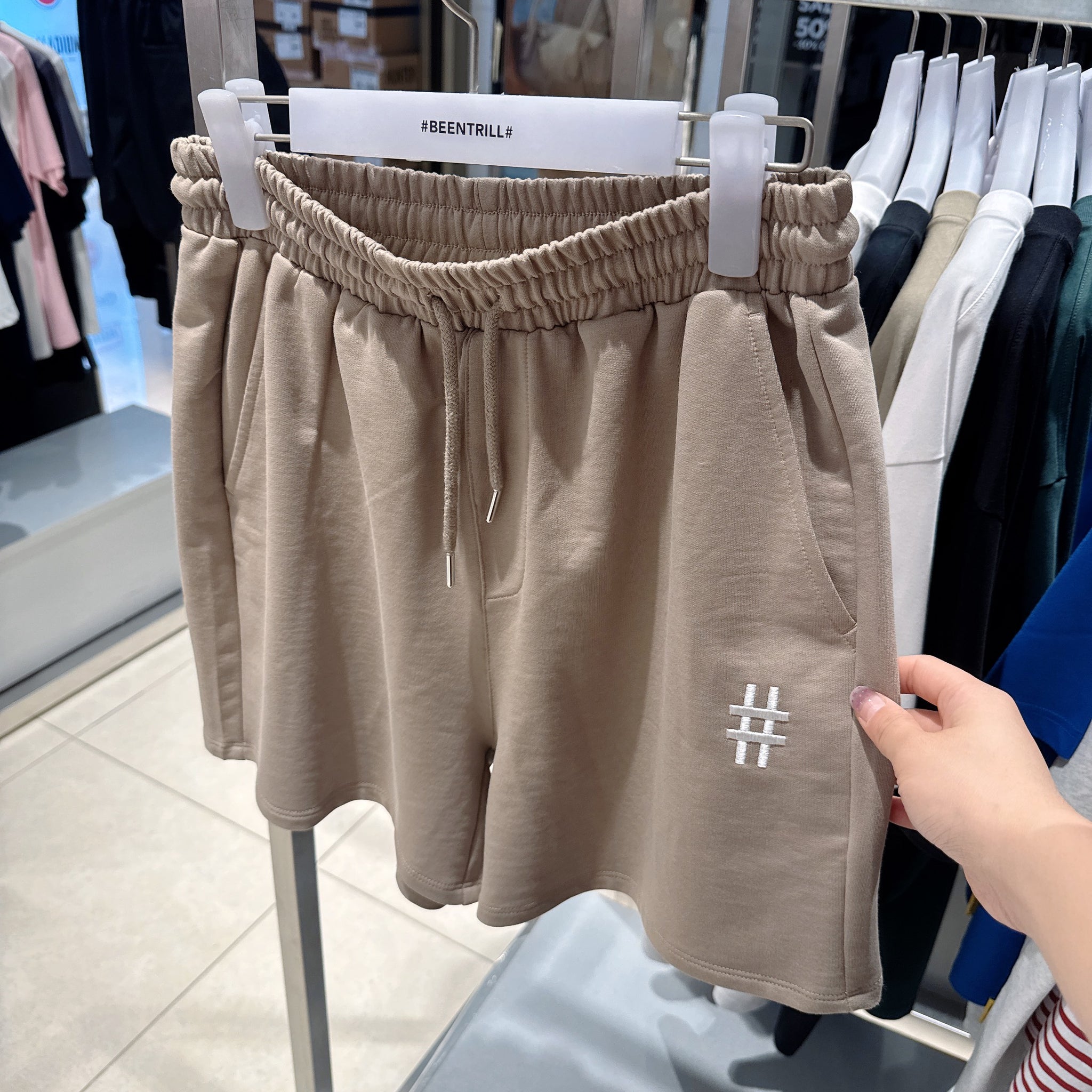 韓國 Beentrill Women's Essentials Hashtag Logo Shorts【BL096】