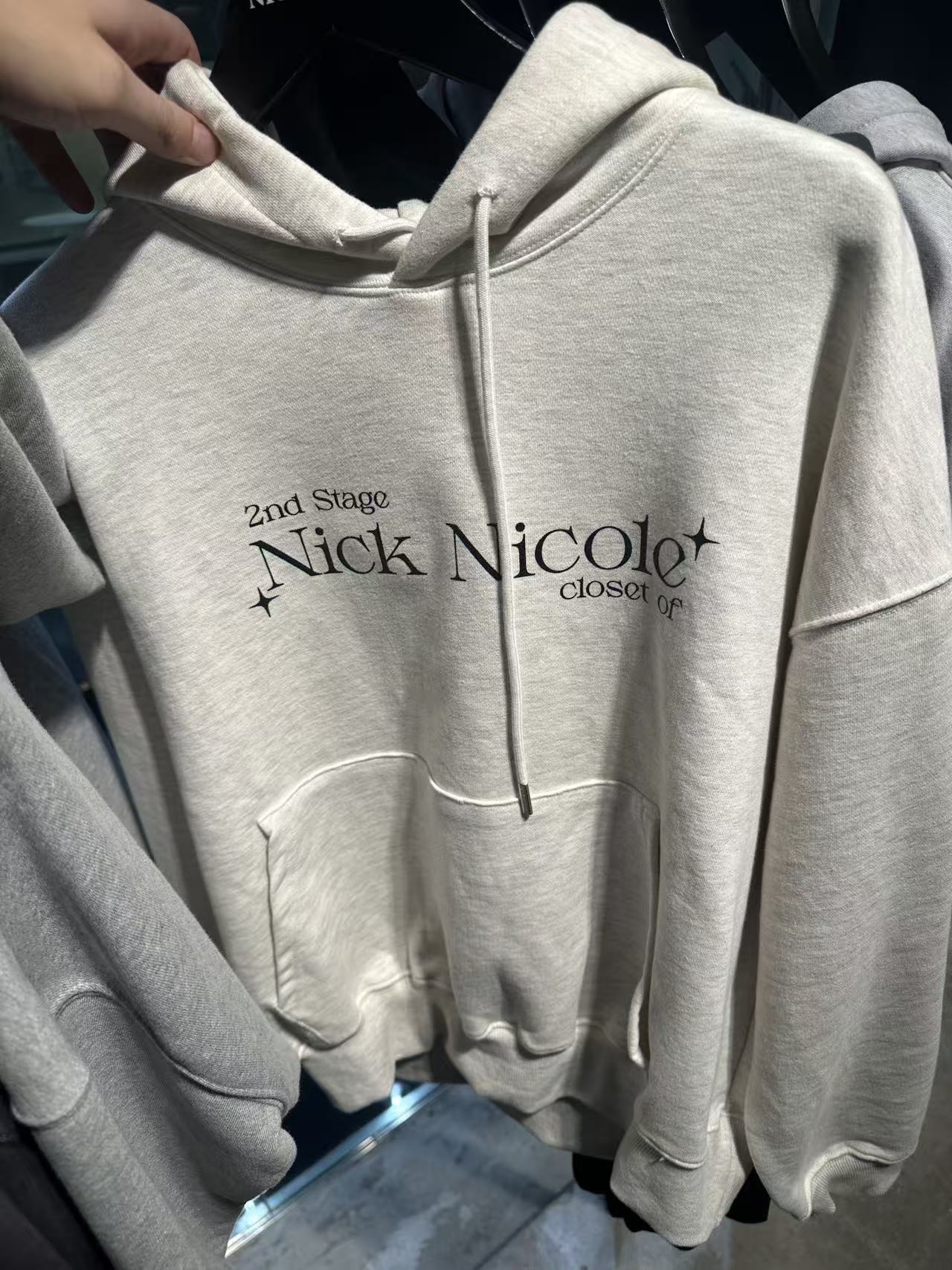 韓國 Nick Nicole Lettering Hoddy Sweatshirt【NK096】