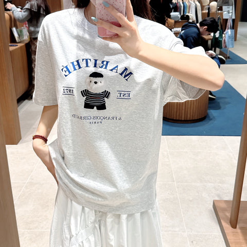 韓國 Marithe Francois Girbaud DOODLE BEAR IMAGE GRAPHIC TSHIRT【MF484】