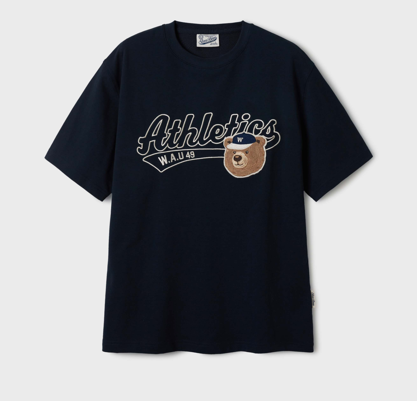 韓國 Who.A.U Steve Campus Patch T-shirt【WA180】