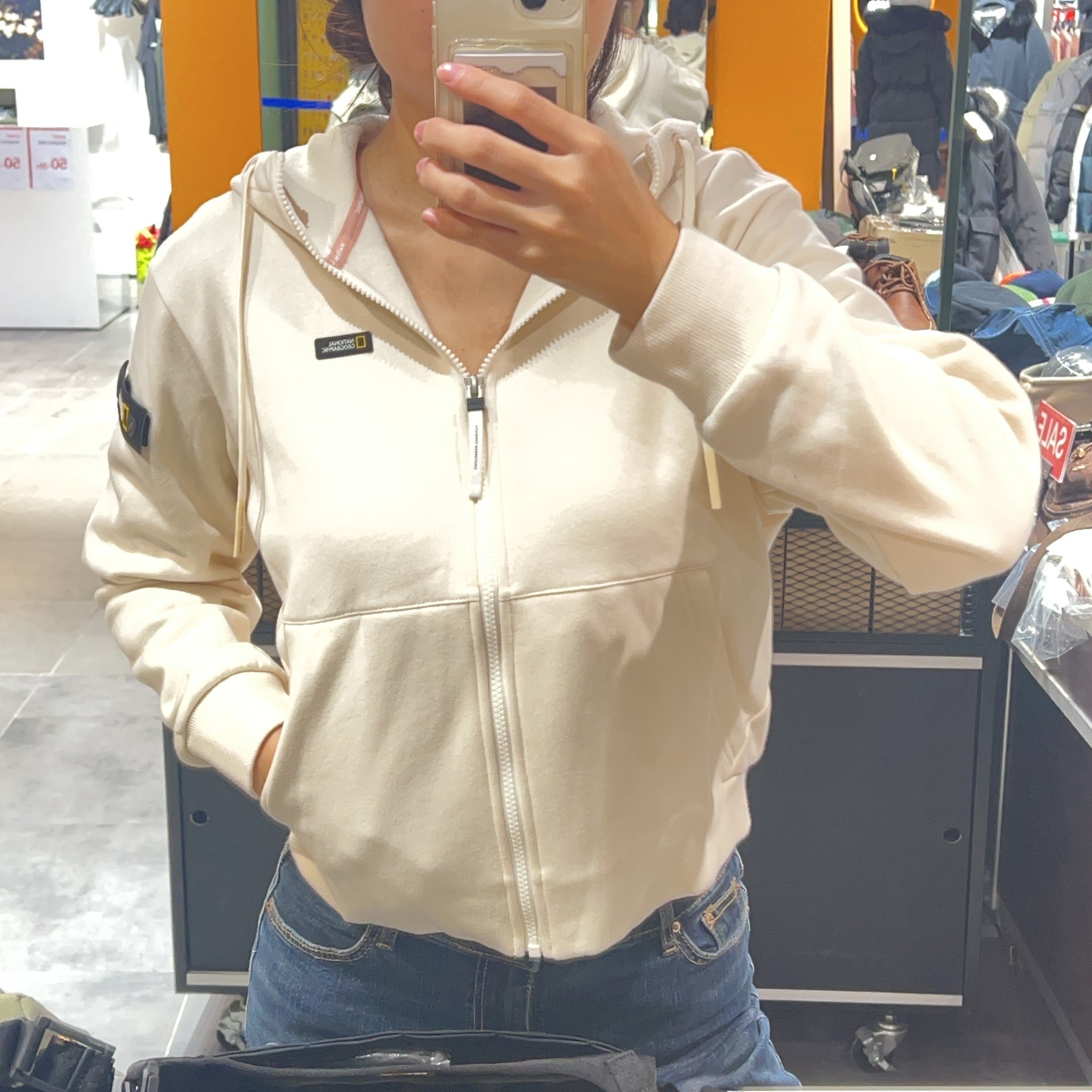 韓國 National Geographic Women's Maiden Fleece Hooded Zip-Up【NG325】