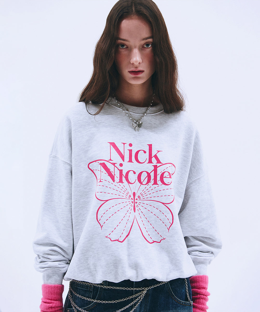 韓國 Nick Nicole Butterfly Signature Sweatshirt【NK001】