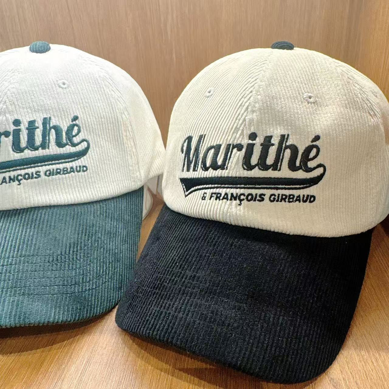 韓國 Marithe Francois Girbaud Vintage Logo Corduroy Covered Cap【MF715】