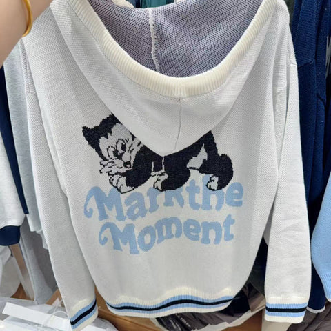韓國 Markm KITTEN HOODIE ZIP-UP CARDIGAN【MA097】