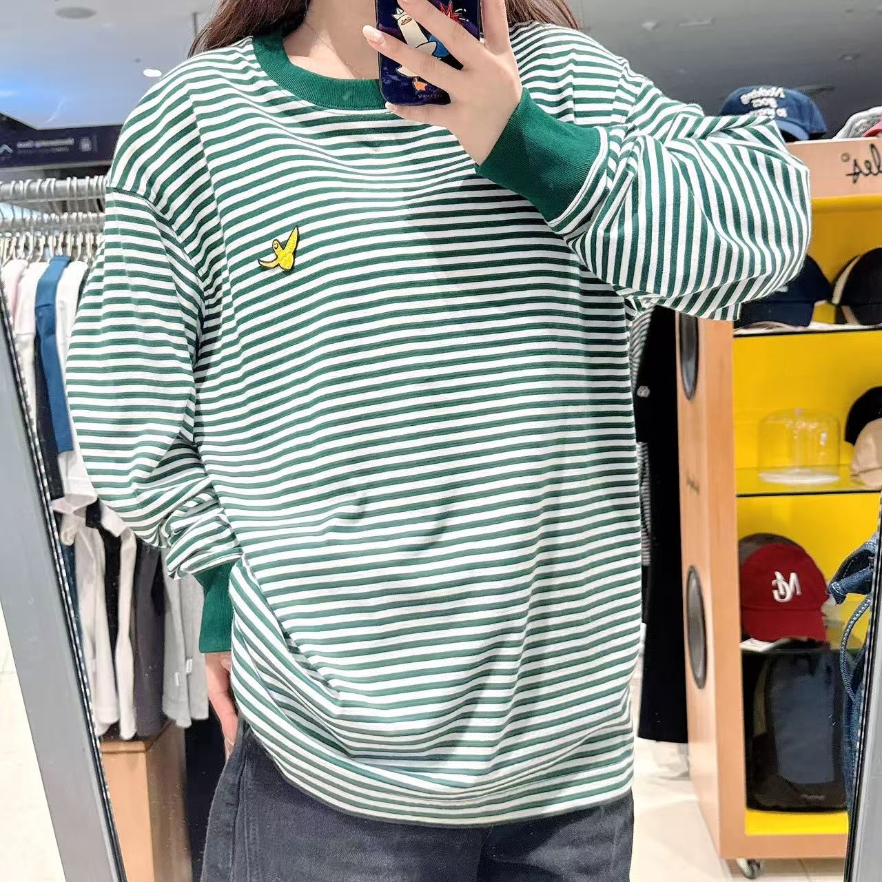 韓國 Mark Gonzales Angel Wappen Stripe Long Sleeve T-Shirt【MG158】