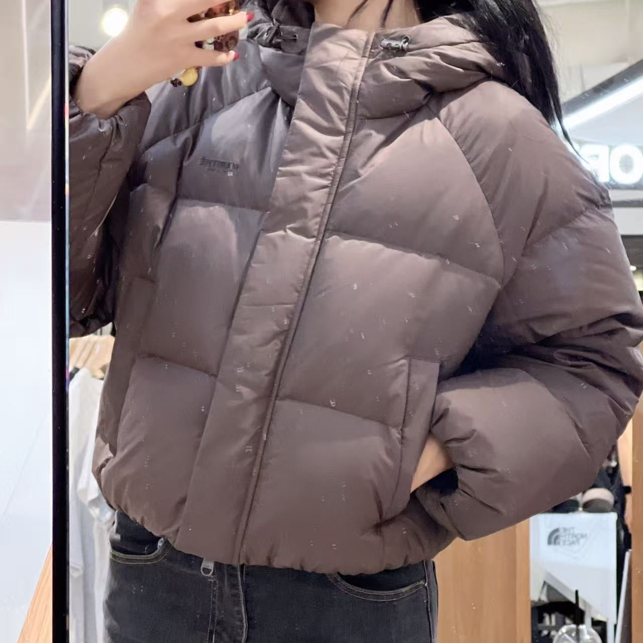 韓國 Marithe Francois Girbaud W Regular Logo Hooded Crop Down Jacket (鴨絨)【MF758】