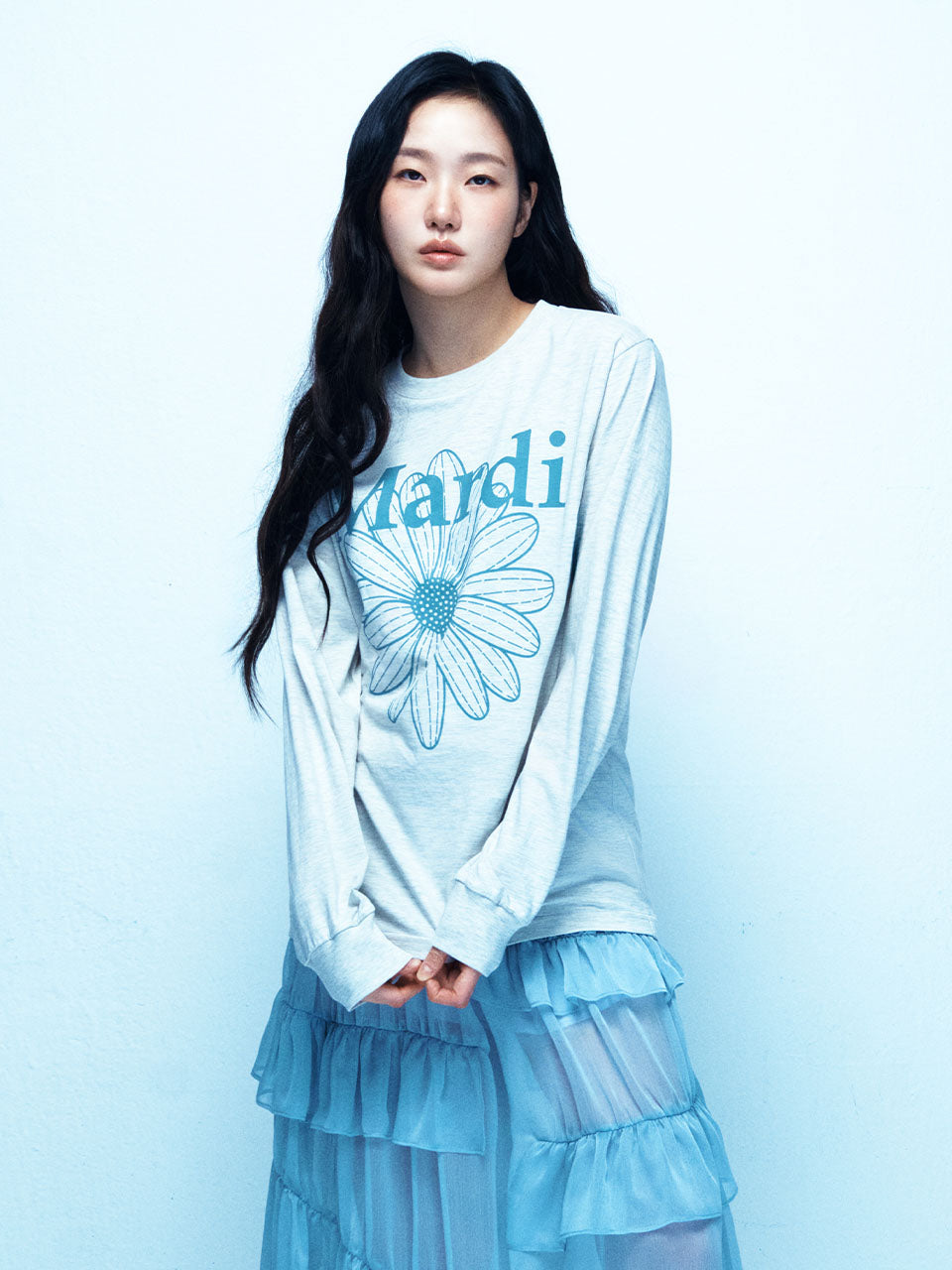 韓國 Mardi Mercredi Tshirt Long Sleeve Flowermardi【MM155】