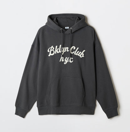 韓國 SPAO BROOKLYN Chain Embroidered Hooded Pullover【SP318】