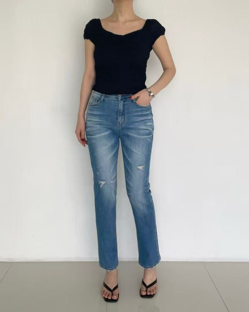 韓國 HowLuk 牛仔褲 (春季款)【H6005】