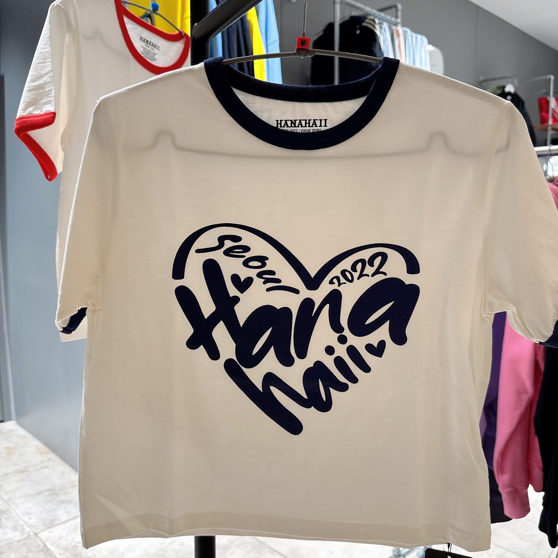 韓國 HANAHAII 心形短身 T-Shirt【HA054】