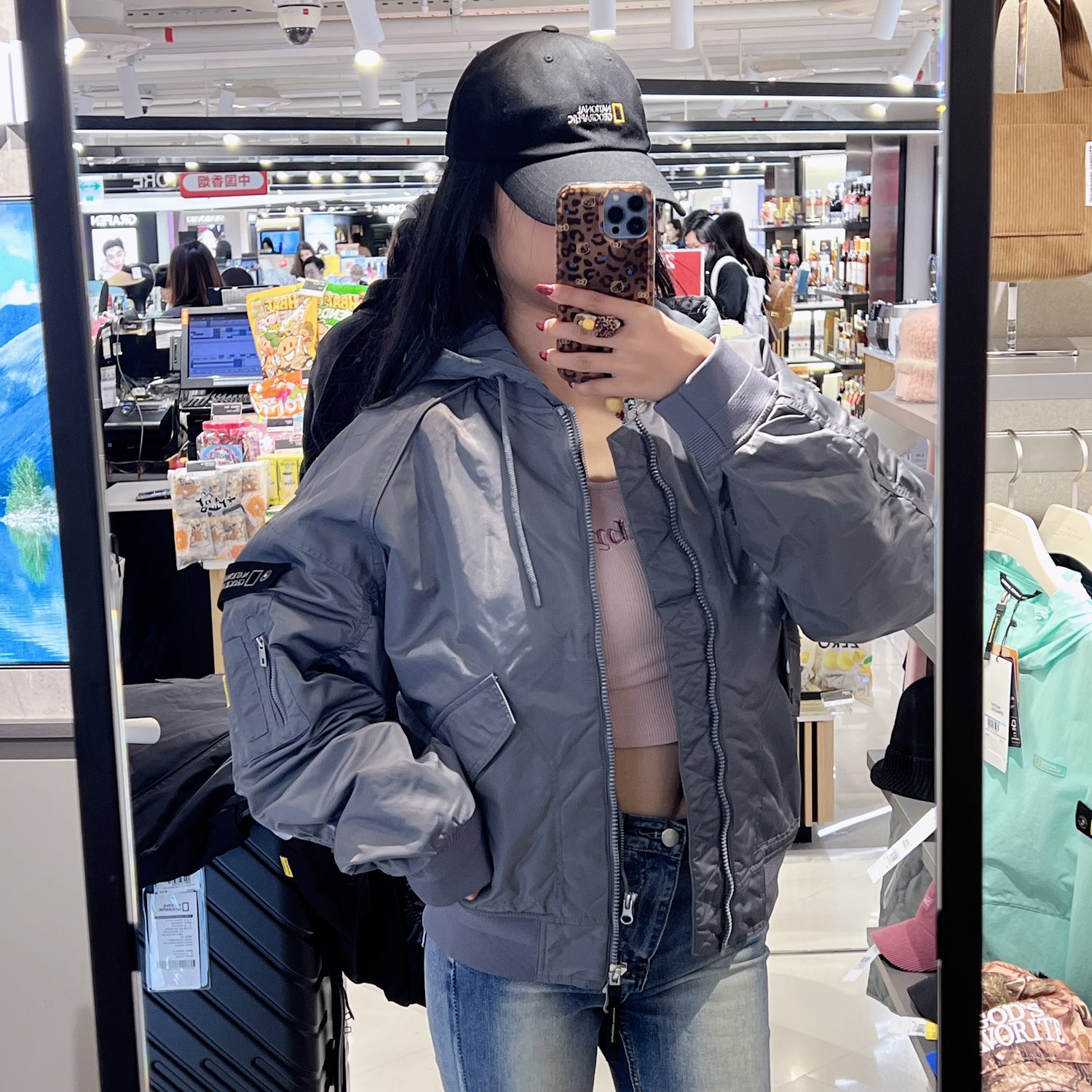 韓國 National Geographic Padded Flight Jacket【NG132】