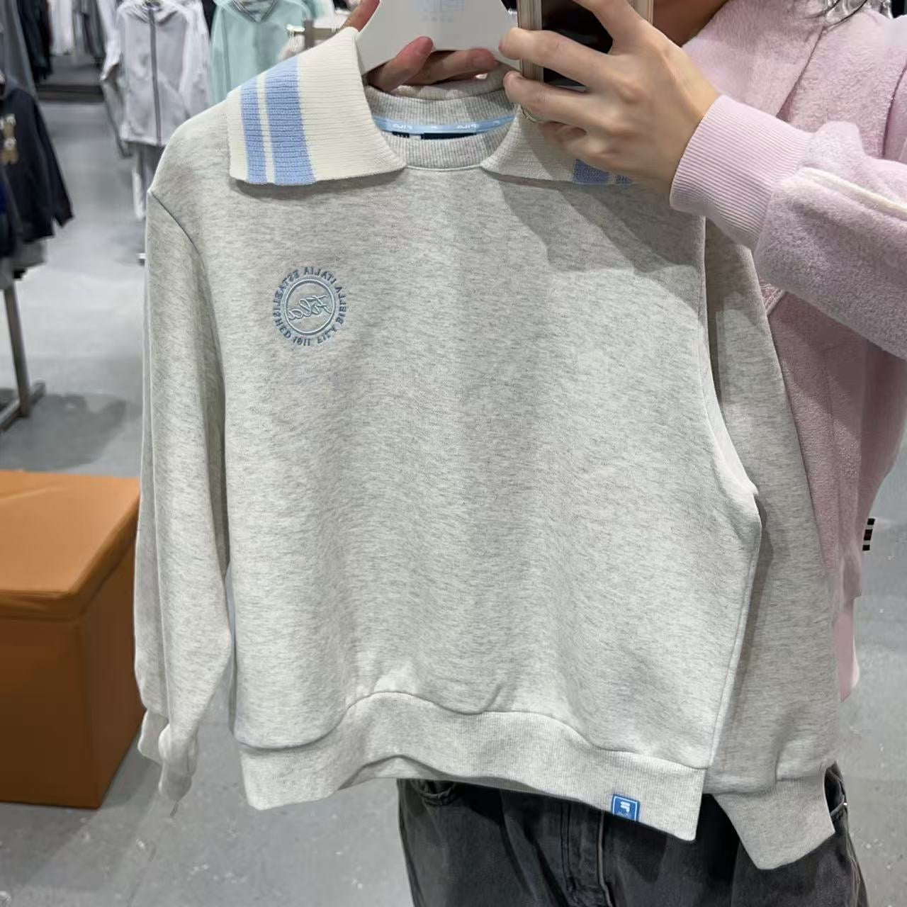 韓國 FILA Kids Striped Shawl Neck Long Sleeve【FA072】