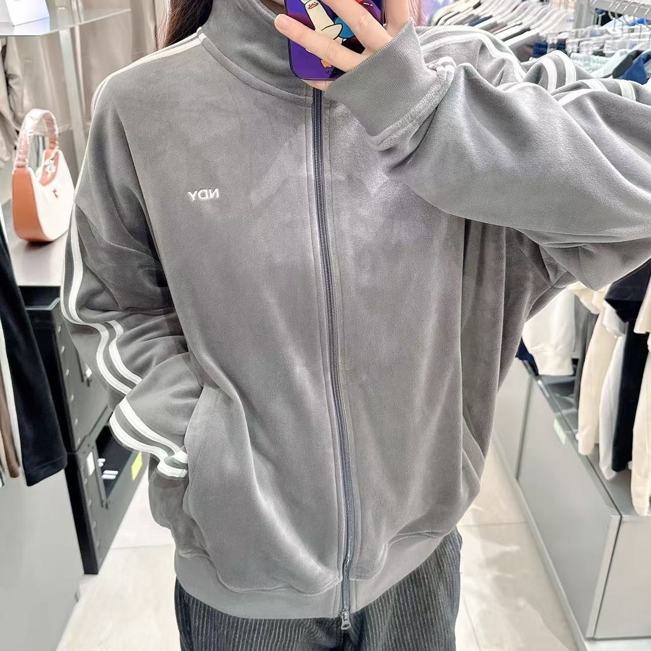 韓國 Nerdy Uni Velour Track Top【NY077】