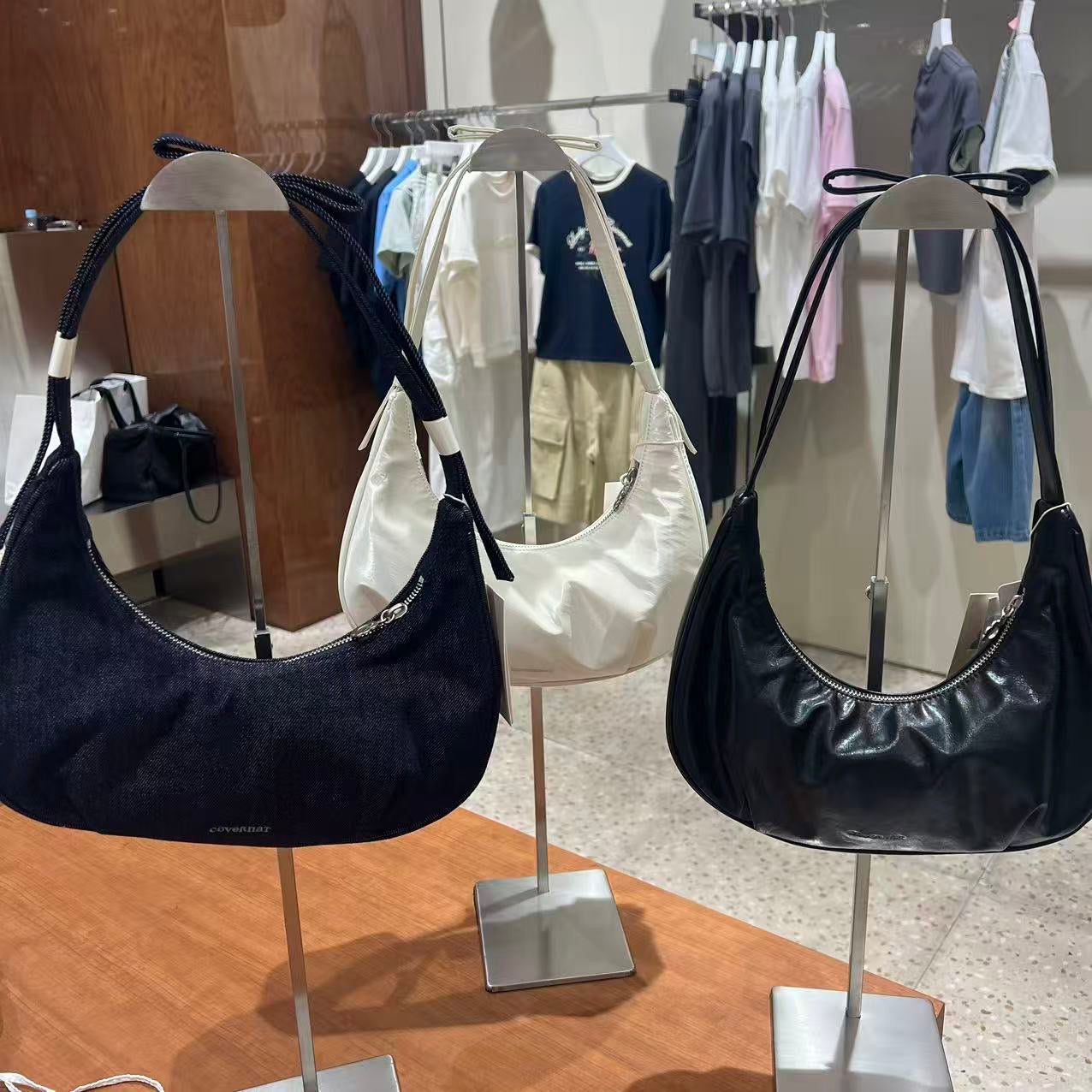 韓國 Covernat Cloverheart Flat Ribbon Shoulder Bag【CO003】