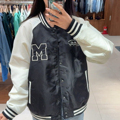 韓國 Marithe Francois Girbaud NYLON COLOR BLOCK BASEBALL JACKET【MF346】