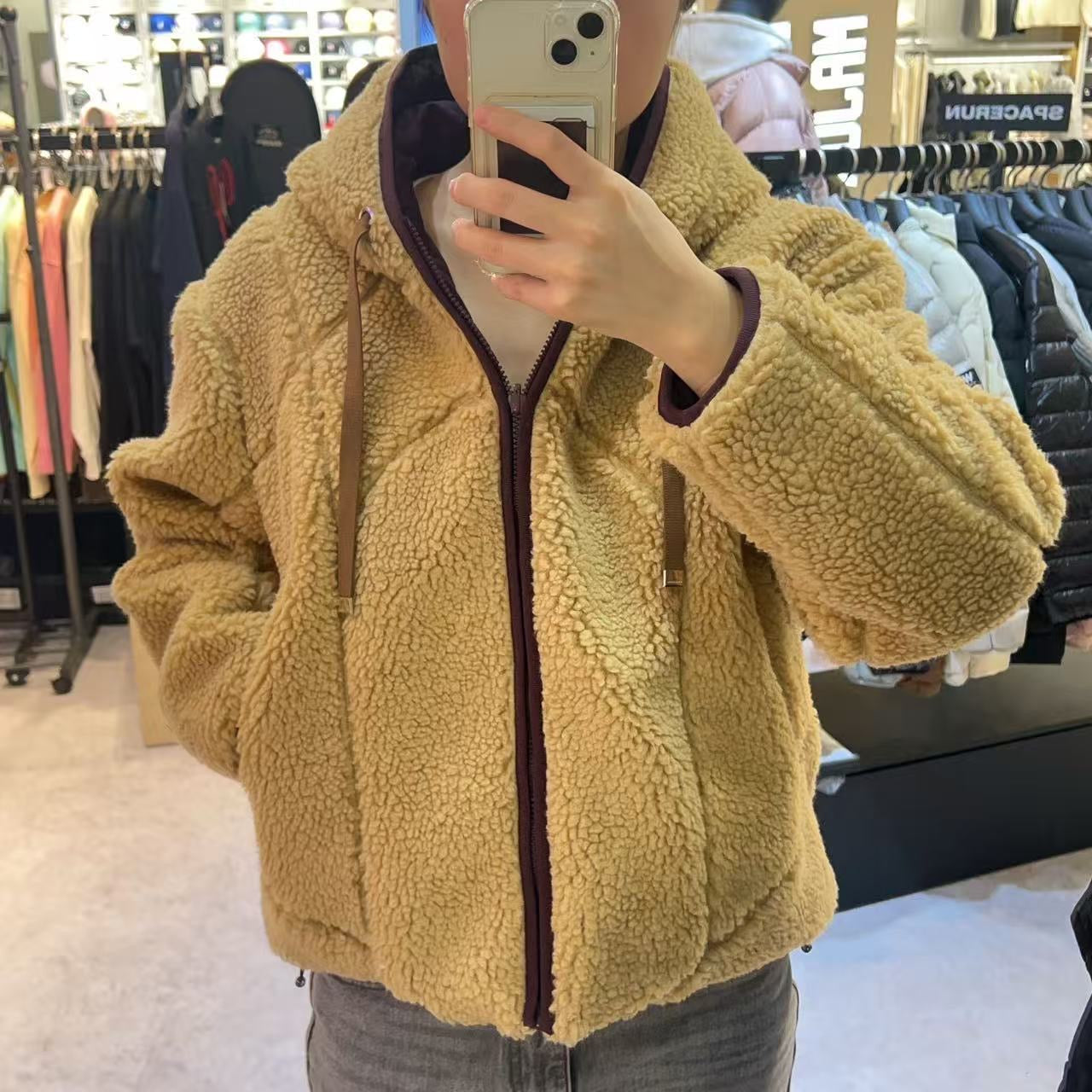 韓國 LifeWork Women's New Bubbling Mix Reversible Hooded Jumper【LW001】