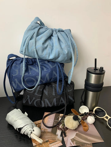 泰國 Gentle Woman DENIM DUMPLING BAG【SW606】