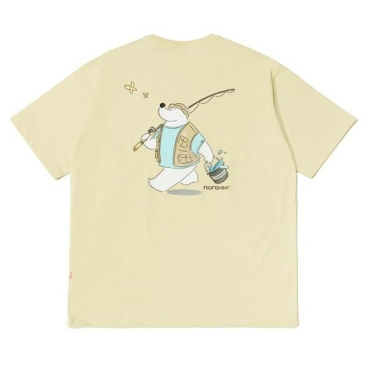 韓國 Nordisk Fishing Cartoon Polar Bear Back Short Sleeve T-Shirt【NK003】