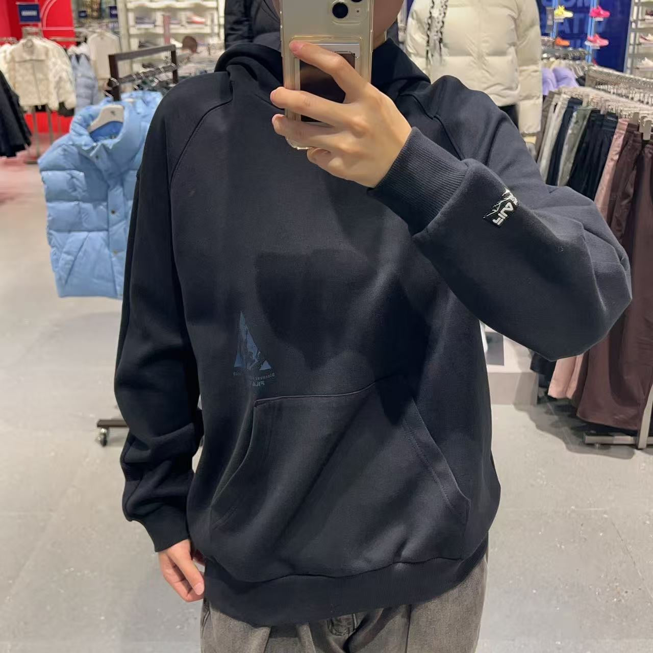 韓國 FILA White Rock Snap Hoodie【FA037】