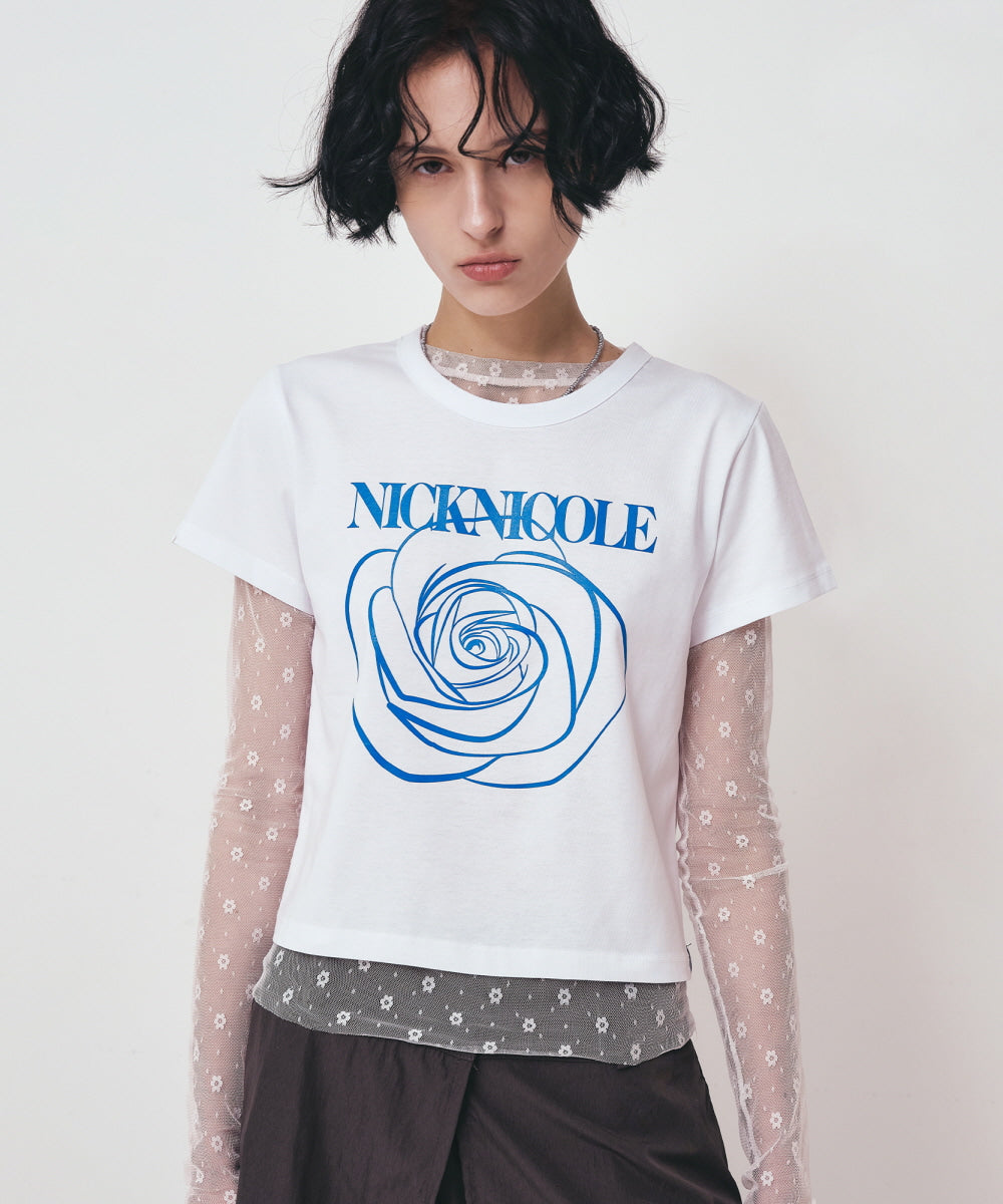 韓國 Nick Nicole Rose Signature Crop Top【NK024】