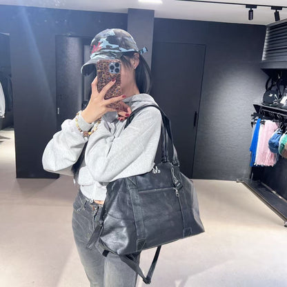 韓國 Mucent Prime Wrinkle Leather Tote Bag【MU103】