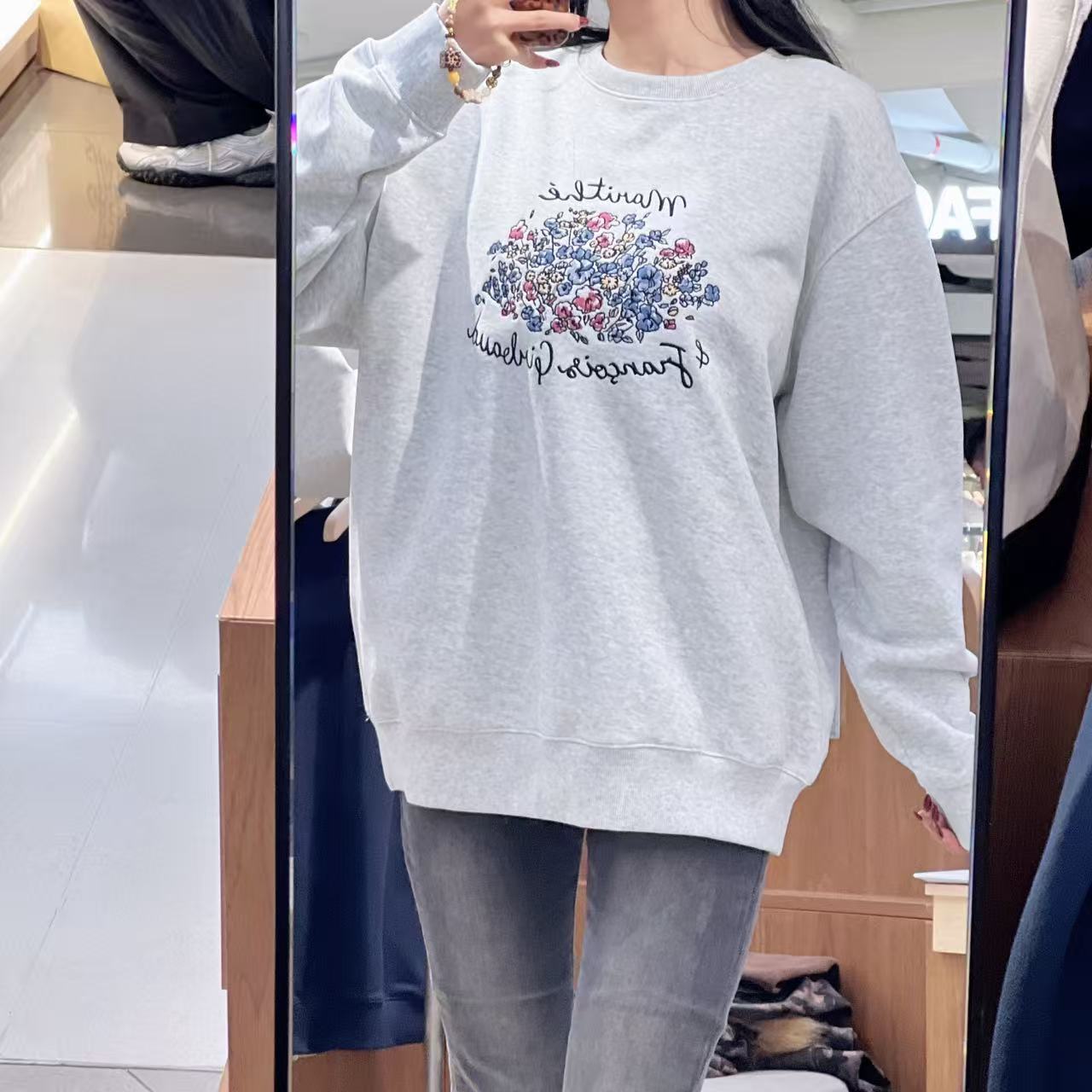 韓國 Marithe Francois Girbaud Bouquet Graphic Sweatshirt【MF666】