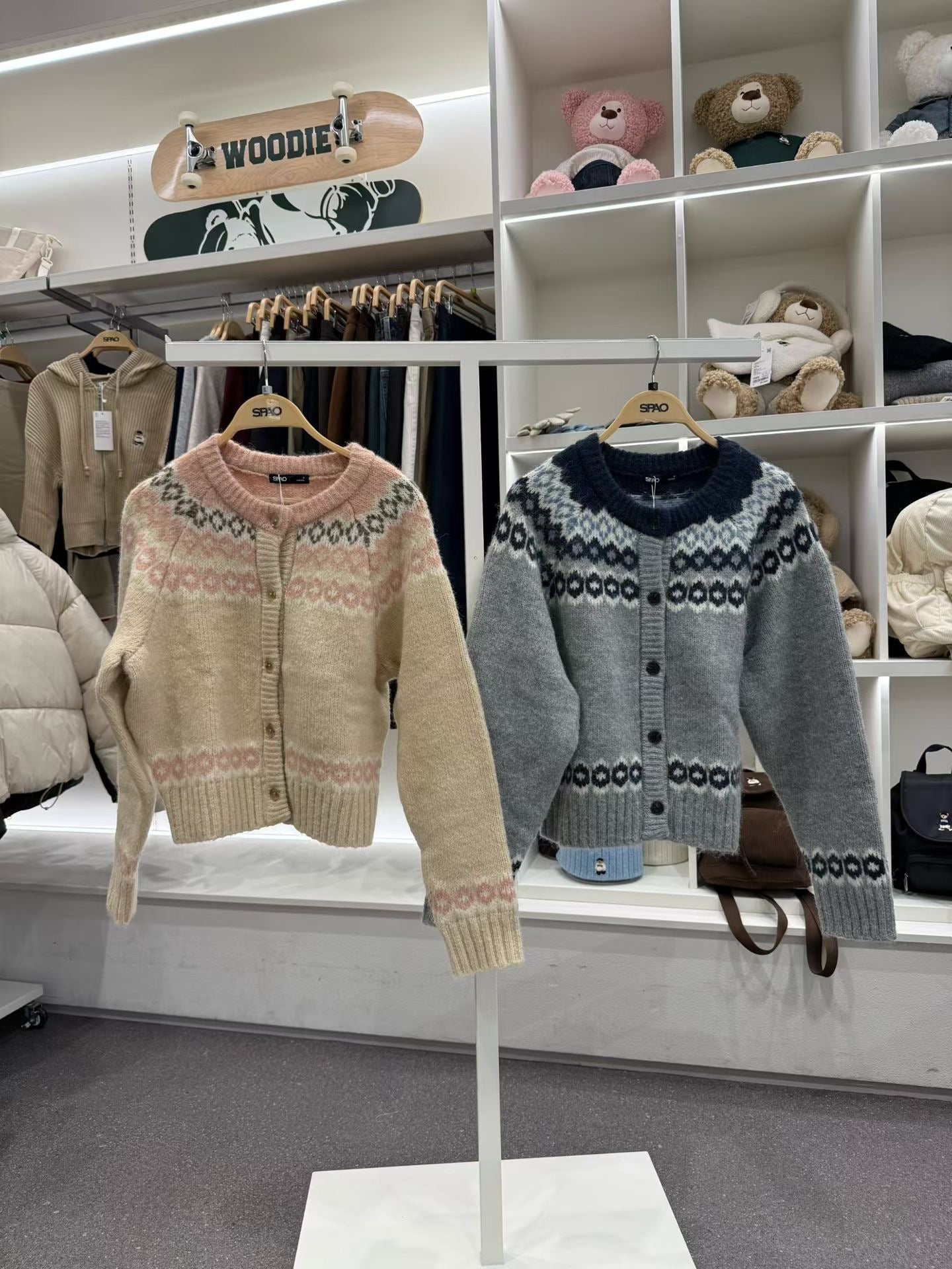 韓國 SPAO Fair Isle Cardigan【SP282】