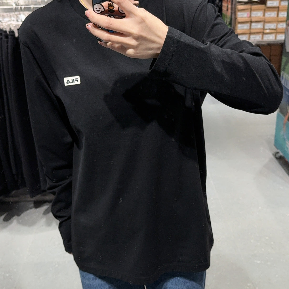 韓國 FILA Unisex Regular Fit Wappen Long Sleeve T-shirt【FA238】
