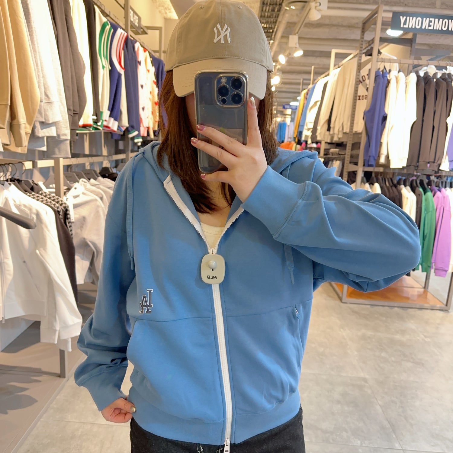 韓國 MLB Basic Big Logo Double-Sided Hooded Zip-Up【MB173】